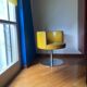 Vintage Italian Space Age Yellow Leather Accent Swivel Chair by Antonia Astori