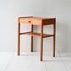 Scandinavian Vintage Teak Nightstand with Shelf