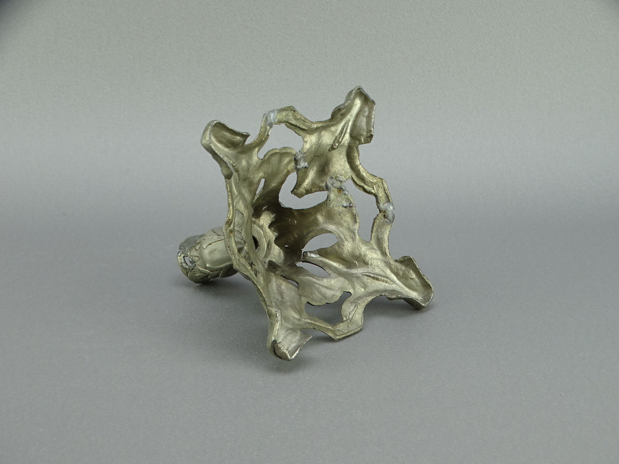 Soliflore in glass pressed on a regulated Art Nouveau base