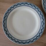 Set of 6 Terre de Fer plates from Sermaize