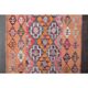 Vintage Turkish Oushak handmade wool cotton orange runner rug 71x202