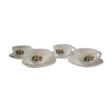 Set 4 cups & sub-cup Arcopal