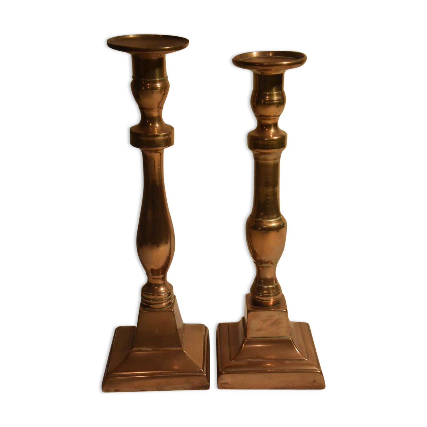 2 chandeliers en cuivre old copper candlestick