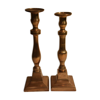 2 chandeliers en cuivre old copper candlestick