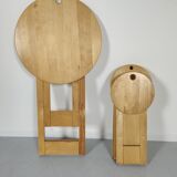 Table set - 3 Roger Tallon 1970s folding stools
