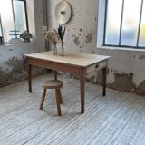 Table de ferme chêne 140 cm