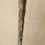 Brutalist gilded wrought iron floor lamp base 1970