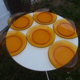 6 flat plates Duralex