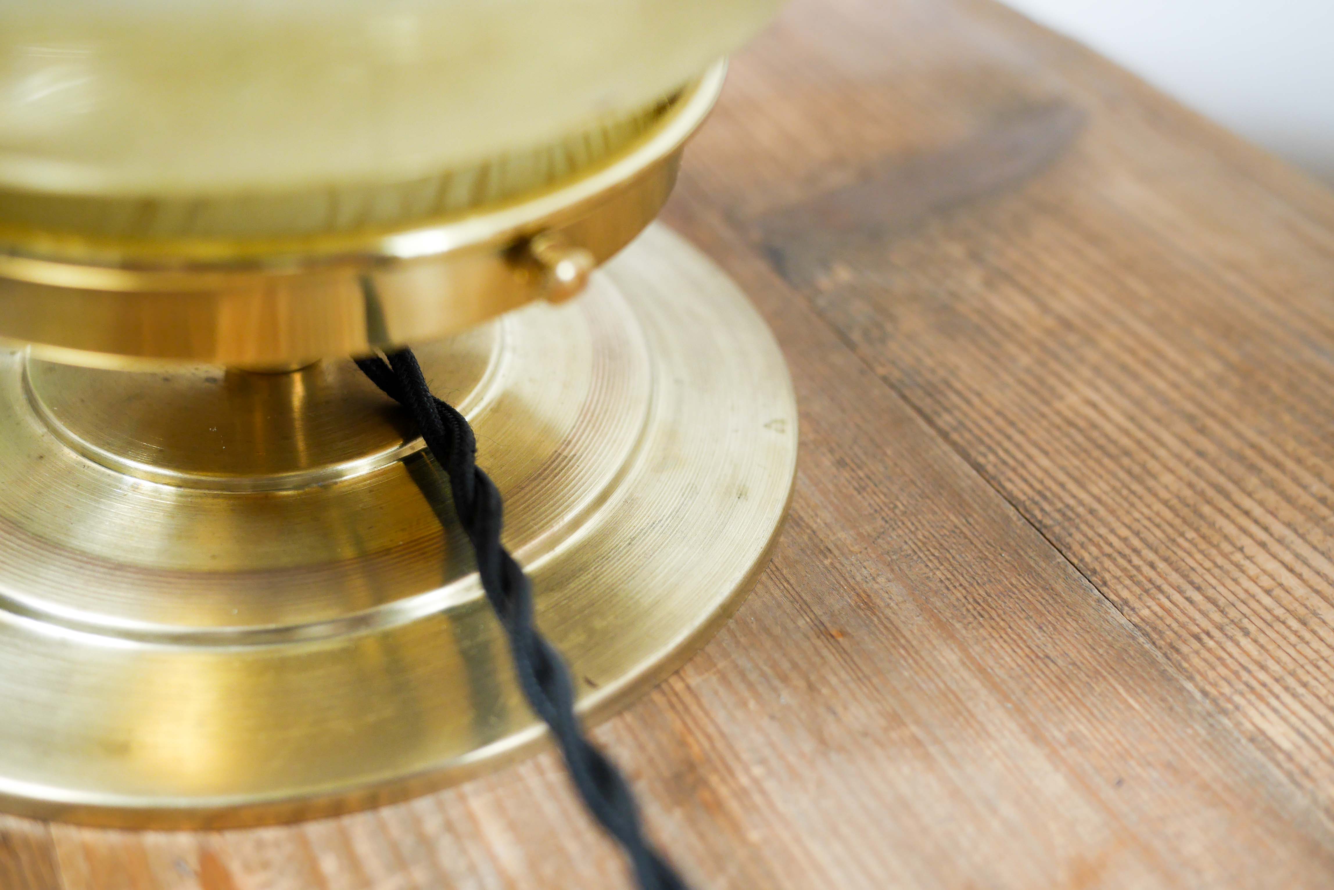 Vintage glass installation lamp from Clichy