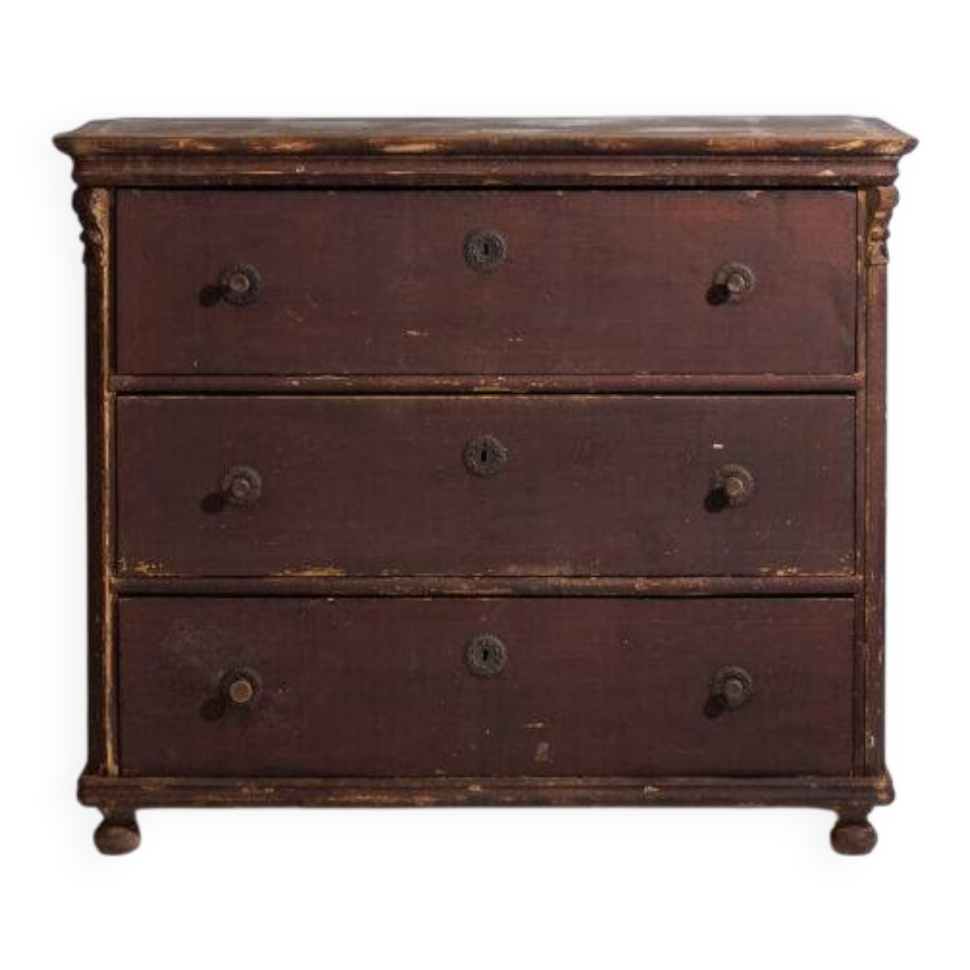 Antique patinated chest of drawers (circa 1920)