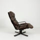 Mid-century leather swivel chair