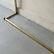 Console table in real brass and smoked glass, Italy 1970