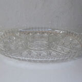 servant dish aperitif in Bavarian crystal 24% vintage cannage pattern