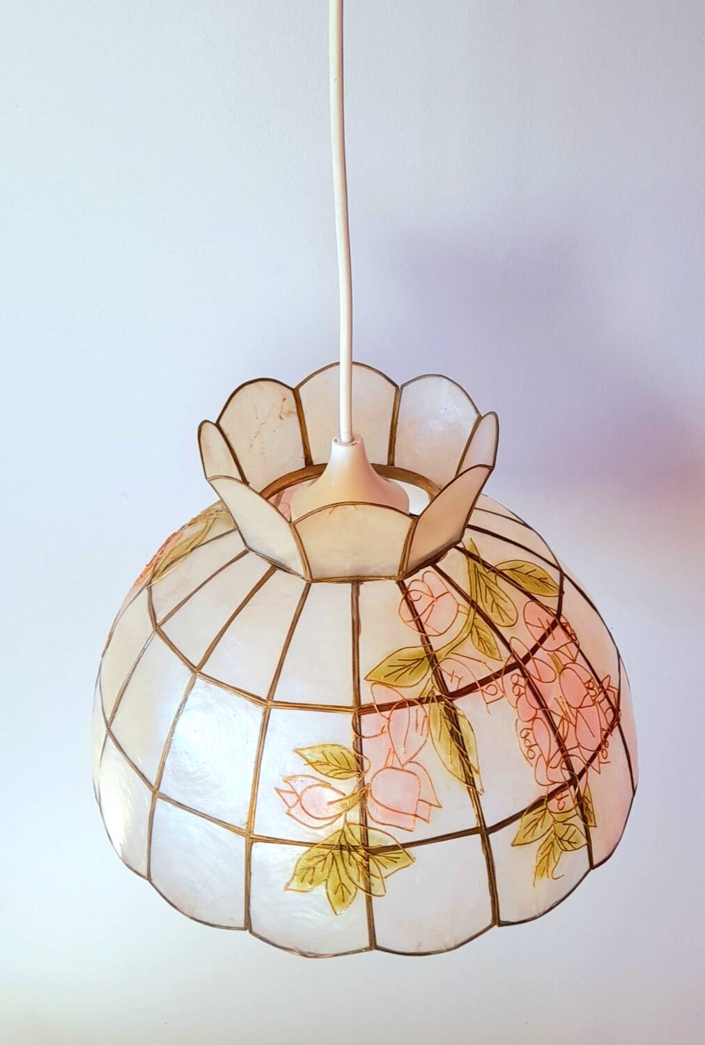 Suspension nacre et laiton 60s