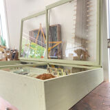 Display case with double glass