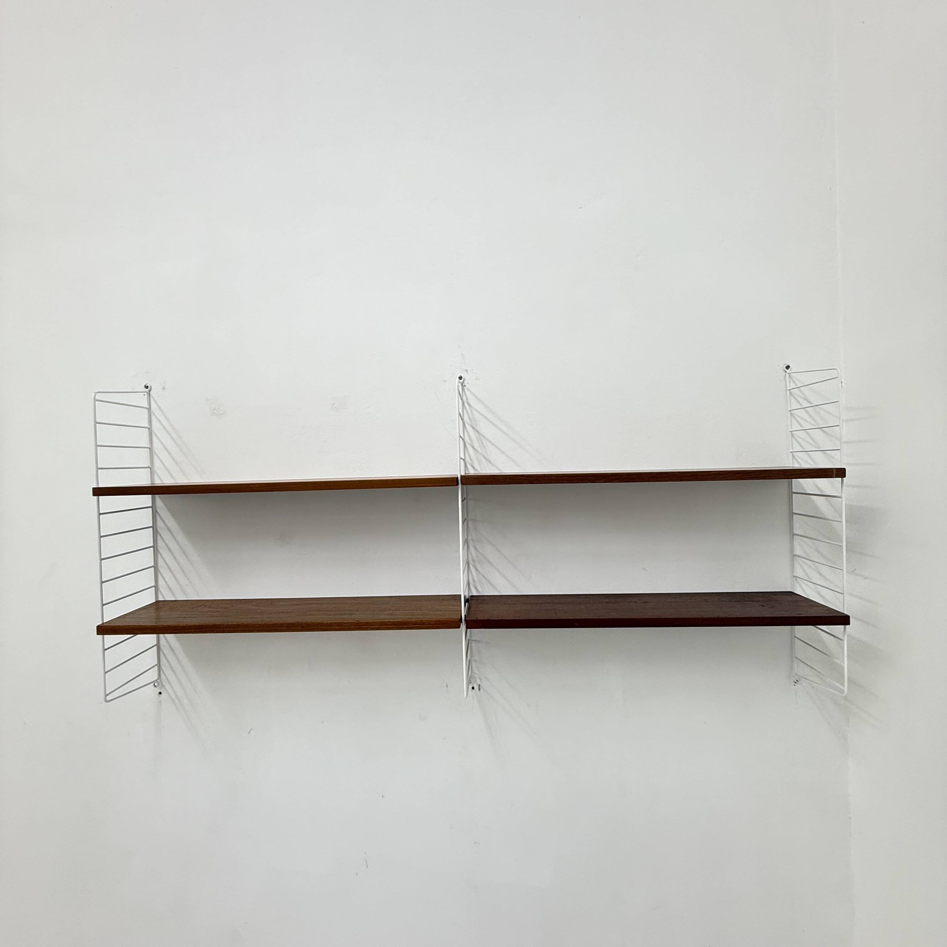 Mid-Century Nisse Strinning string design teak wall unit , 1960s