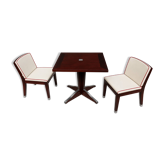 2 chaises et table Marly par Olivier Gagnère pour Soca