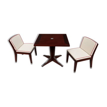 2 chaises et table Marly par Olivier Gagnère pour Soca