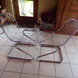 Chrome-plated steel chairs