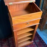 Wooden writing desk with storage, vintage 1950s.