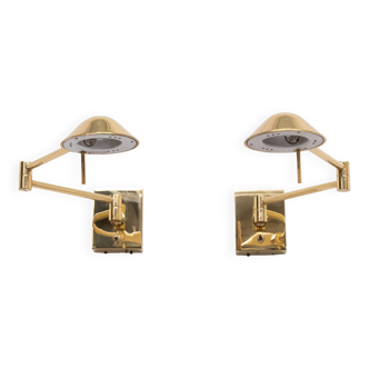 Vibia pair swing arm Halogen wall lamps 1980s Spain