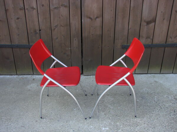 Paire de chaises Calligaris italiennes années 1990