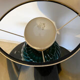 Table lamp in green lacquered porcelain, Italy 70s