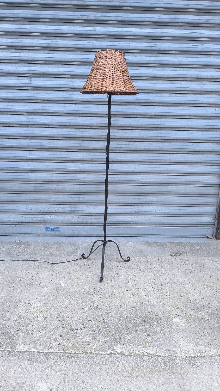 Wrought iron floor lamp 1960
