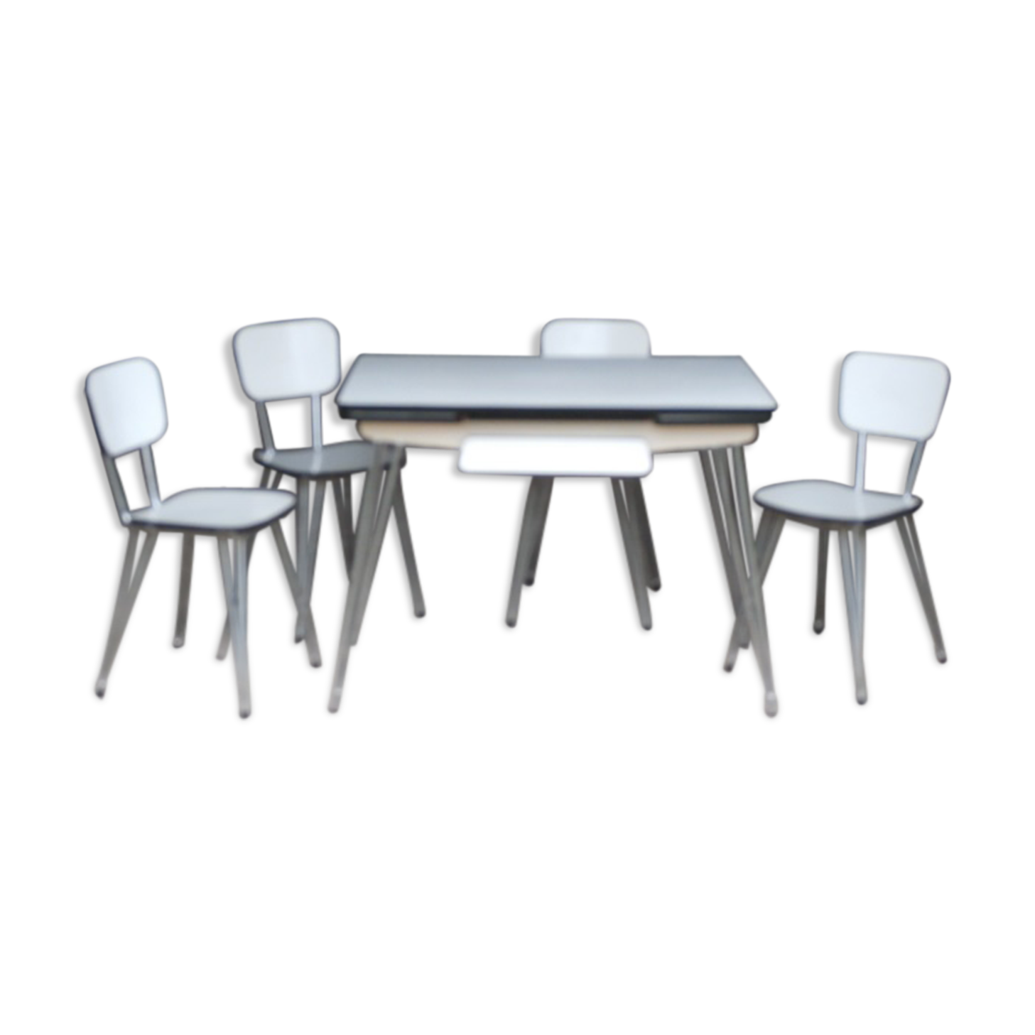 Table and Chair set in formica foot Eiffel Tower of the 1970s