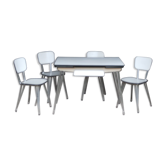 Table and Chair set in formica foot Eiffel Tower of the 1970s
