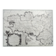 Old aluminium printing plate Brittany map