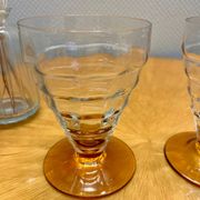 Set of 2 vintage Art Deco glasses
