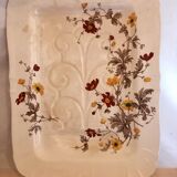 Serving dish, floral decoration, flutes, juice reservoir, English porcelain, Minton