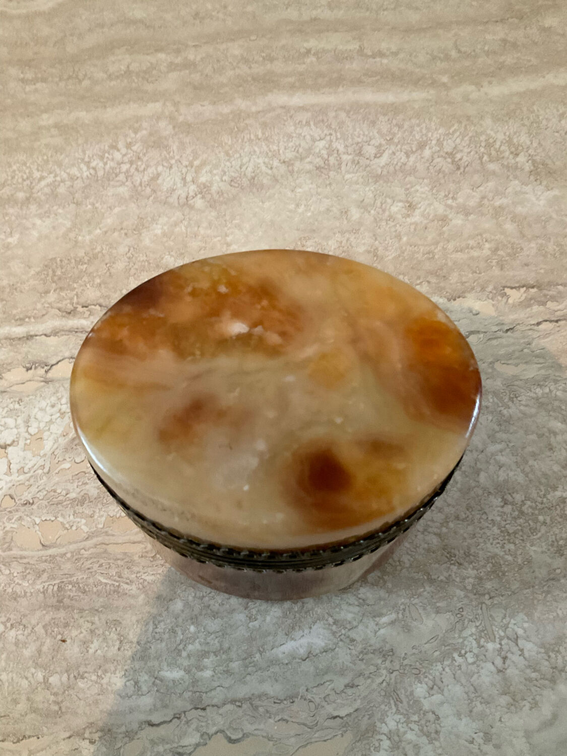 Vintage onyx jewelry box