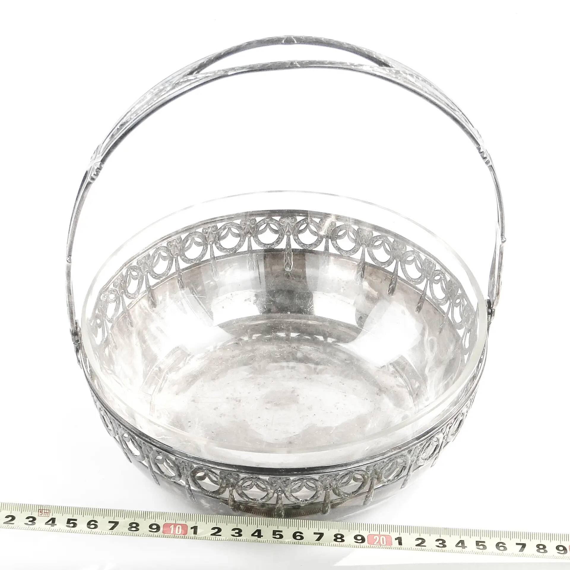 Fruit basket, Art Nouveau, silver-plated brass, WMF, Germany, early 20th century