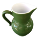 Pitcher ball in glazed green ceramic vintage 60s-70s