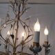 Holywood Regency 70's 8-light chandelier