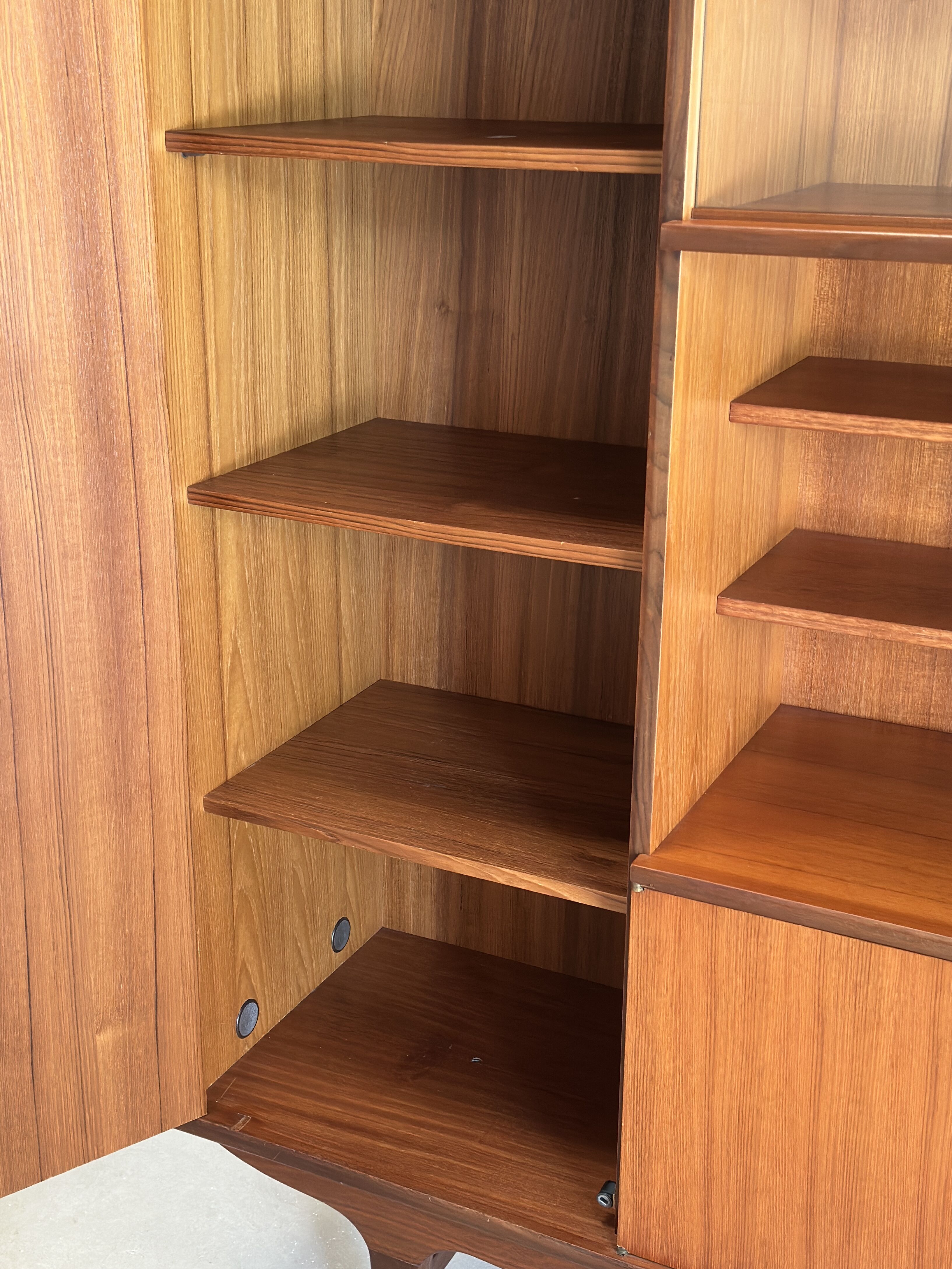 Very beautiful Scandinavian highboard in teak from the 1960s.