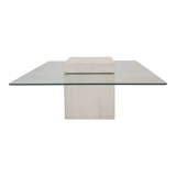 Italian travertine coffee table 1980s