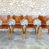 Suite of 4 chairs 4130 Grand Prix in teak, Arne Jacobsen for Fritz Hansen Teak