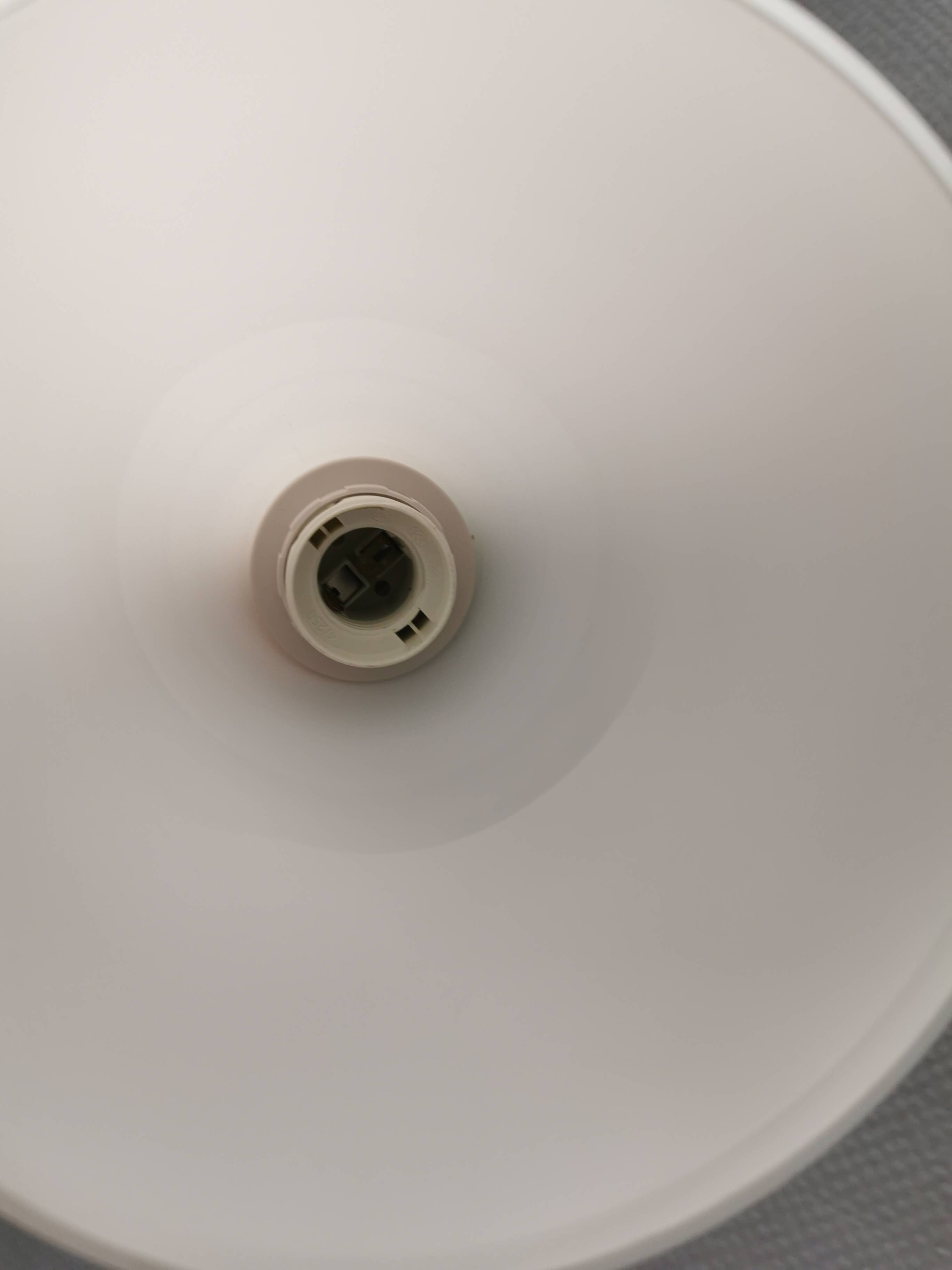 Hanging lamp in milky white glass