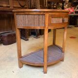 Rattan bedside tables