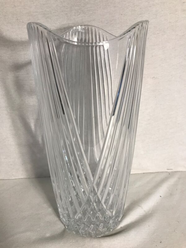 Vase verre cristal d'Arques made in France décoration vintage