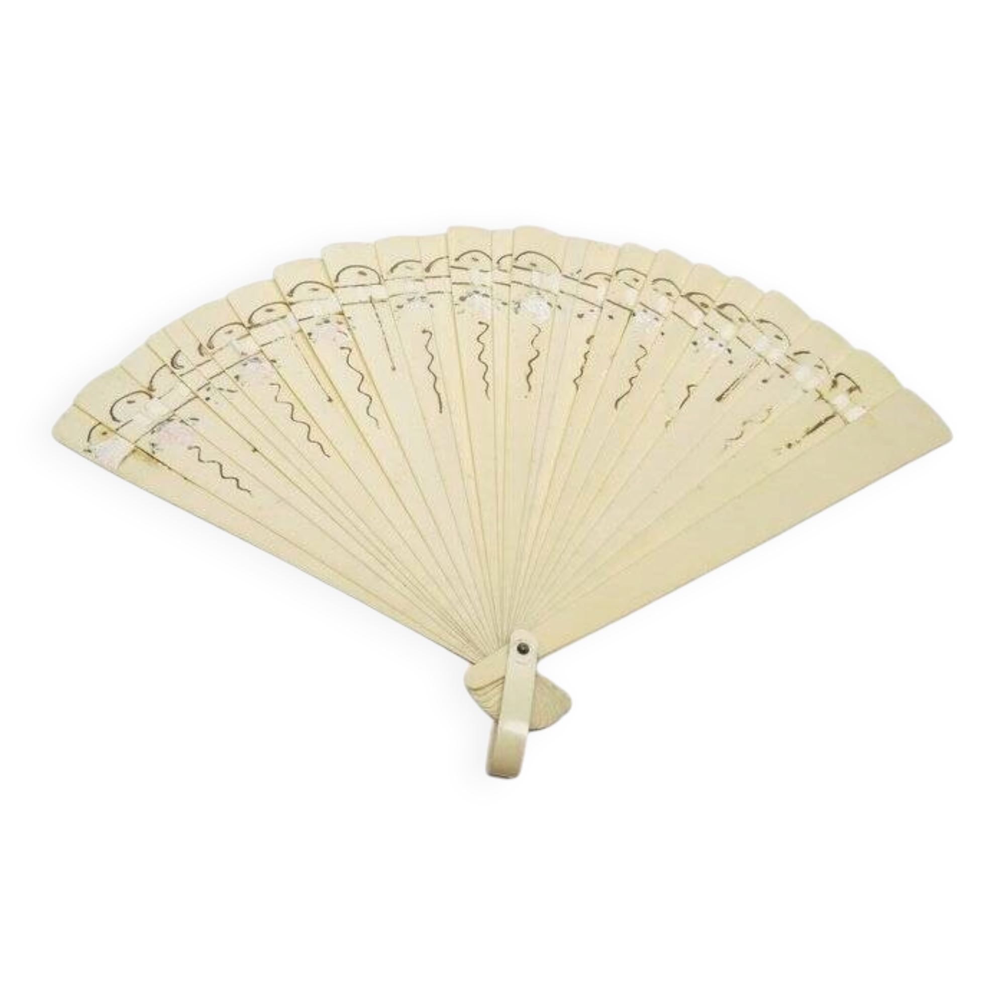 Art Nouveau Polish celluloid fan, 1900s
