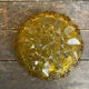 Salad bowl + 6 vintage amber orange moulded glass bowls from the 1970s.