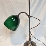Green opaline globe lamp