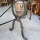 Table de bistrot marbre pied en fonte
