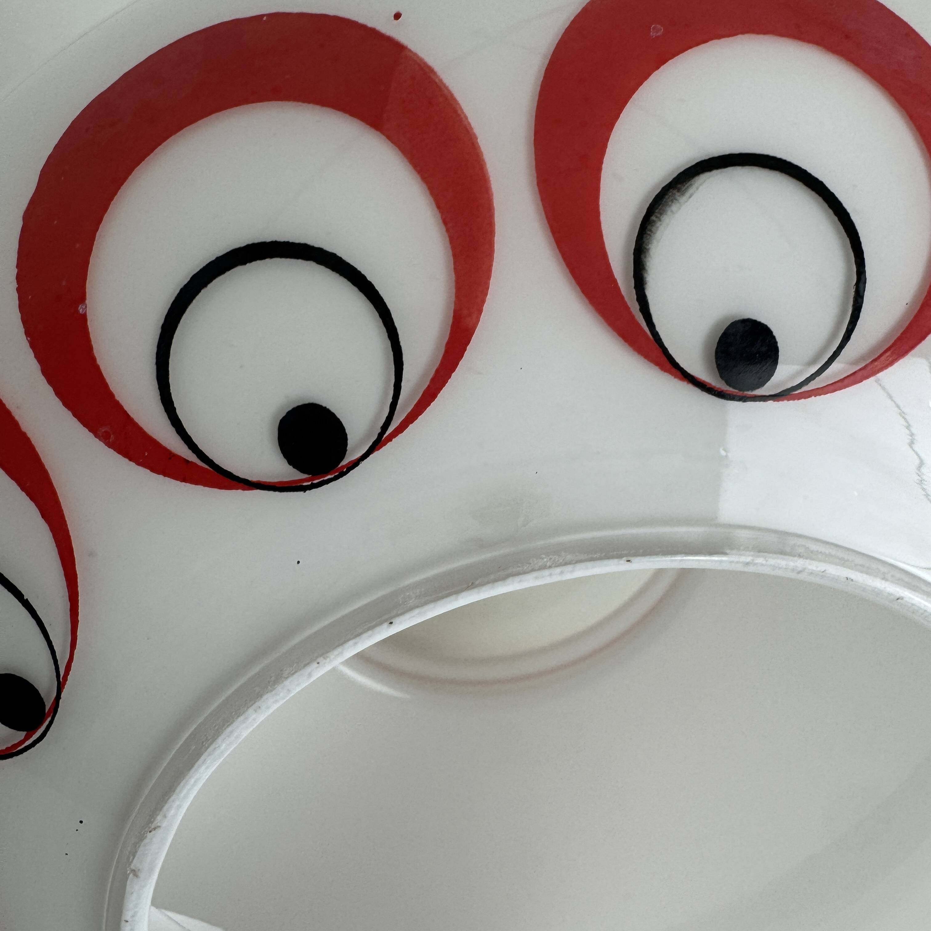 Vintage opaline suspension light from the 1970s
