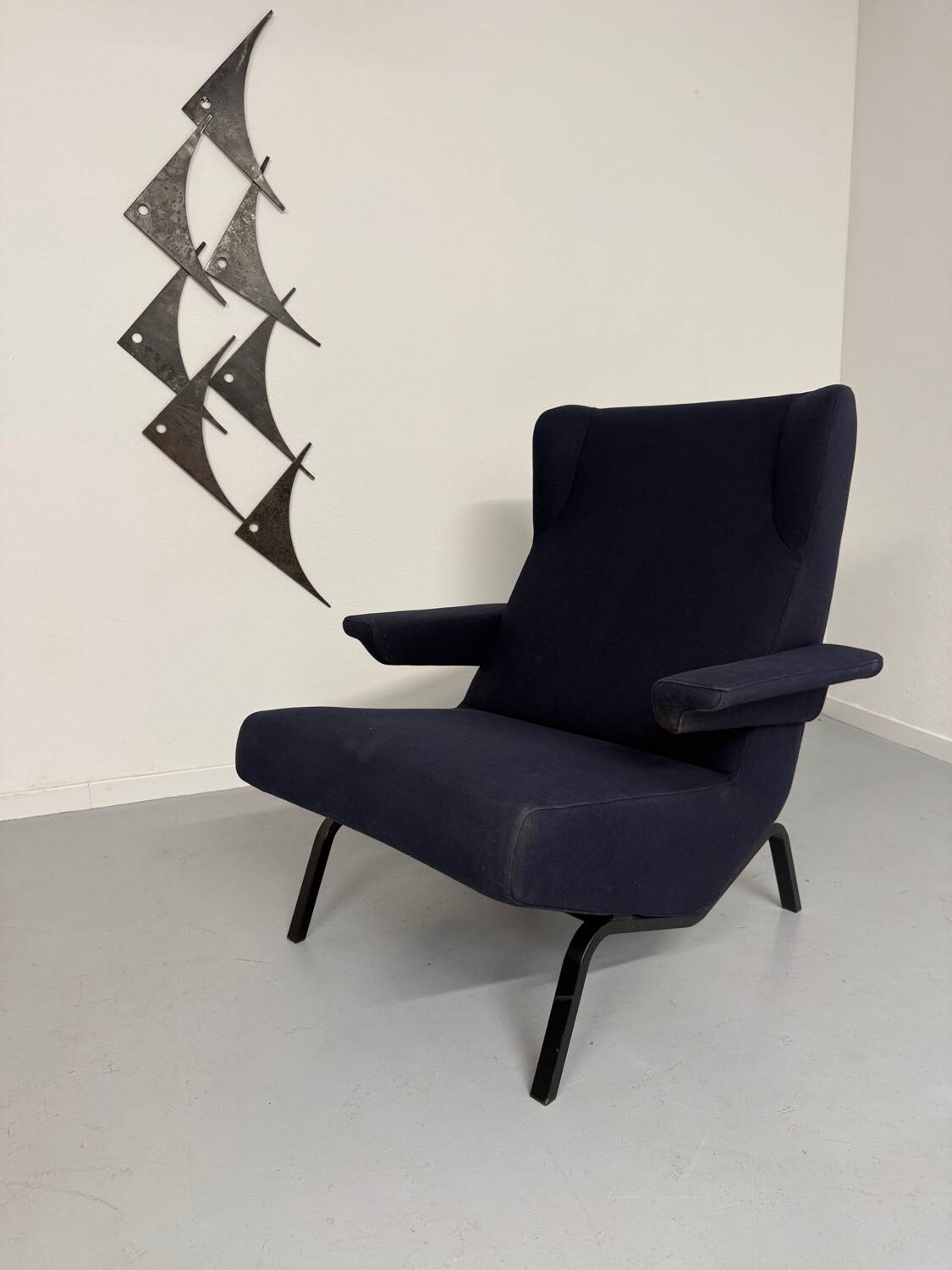 Archi Ligne Roset armchair, Pierre Paulin design, CM 195 HD, vintage blue