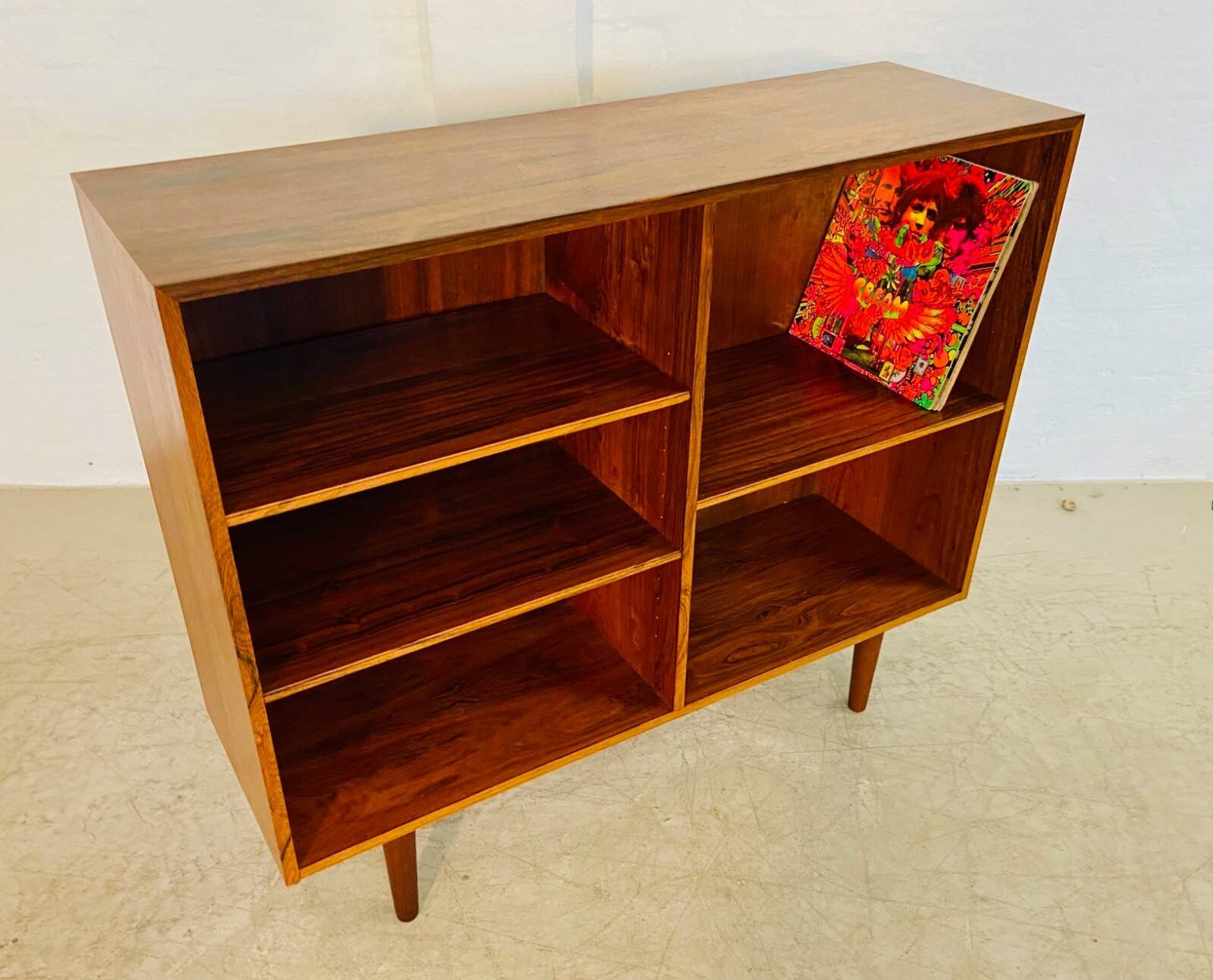 Vintage Danish mid-century retro rosewood bookcase 1960s